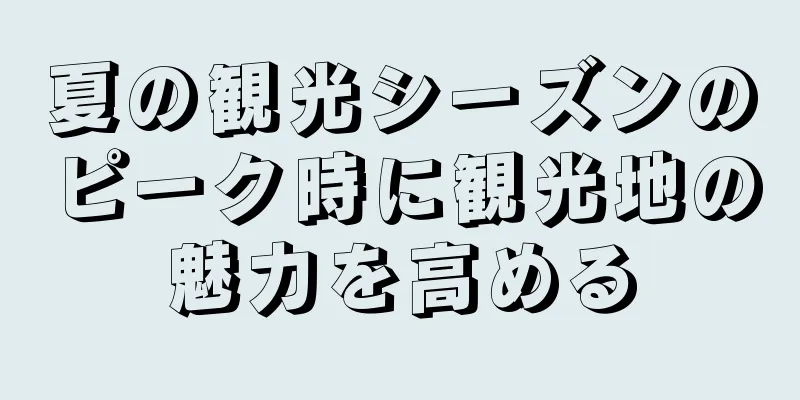 夏の観光シーズンのピーク時に観光地の魅力を高める