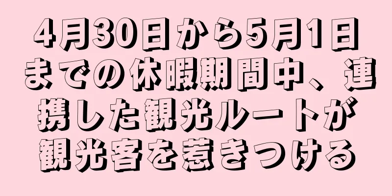 4月30日から5月1日までの休暇期間中、連携した観光ルートが観光客を惹きつける