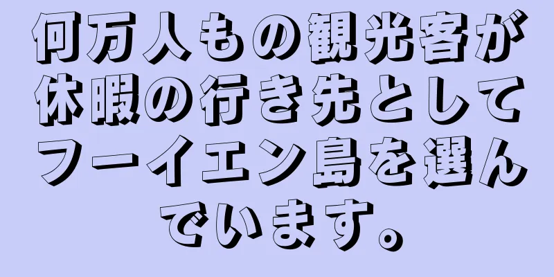 何万人もの観光客が休暇の行き先としてフーイエン島を選んでいます。