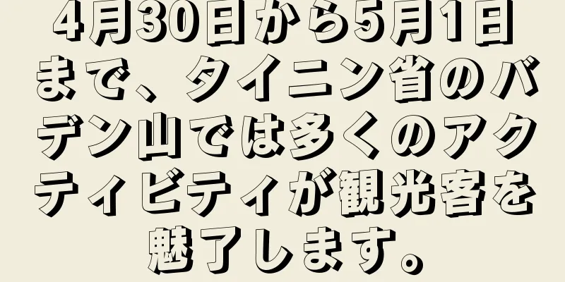 4月30日から5月1日まで、タイニン省のバデン山では多くのアクティビティが観光客を魅了します。