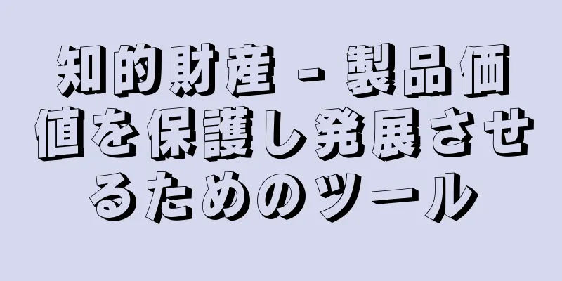 知的財産 - 製品価値を保護し発展させるためのツール