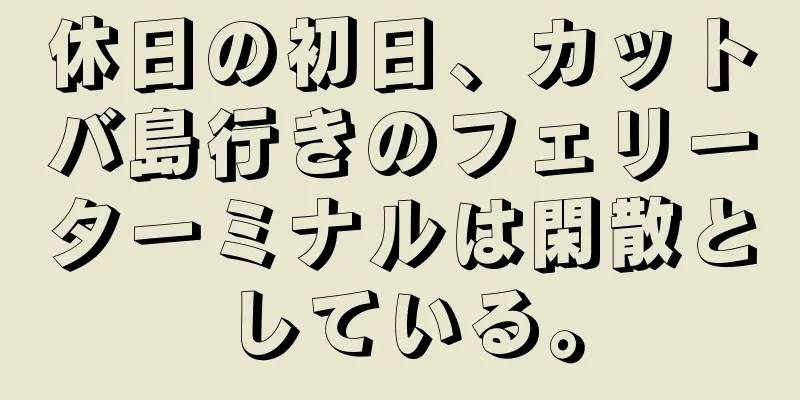休日の初日、カットバ島行きのフェリーターミナルは閑散としている。