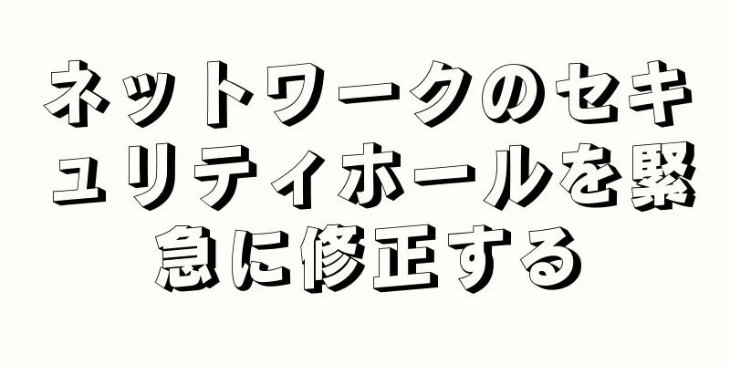 ネットワークのセキュリティホールを緊急に修正する