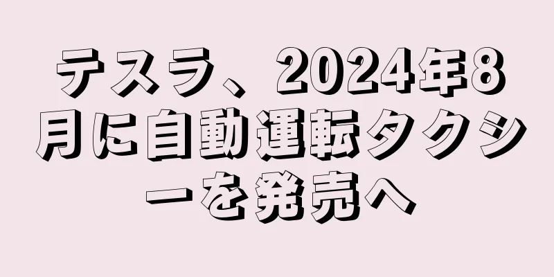 テスラ、2024年8月に自動運転タクシーを発売へ