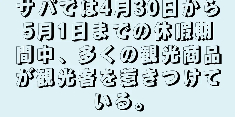 サパでは4月30日から5月1日までの休暇期間中、多くの観光商品が観光客を惹きつけている。