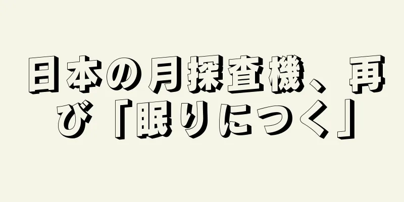 日本の月探査機、再び「眠りにつく」