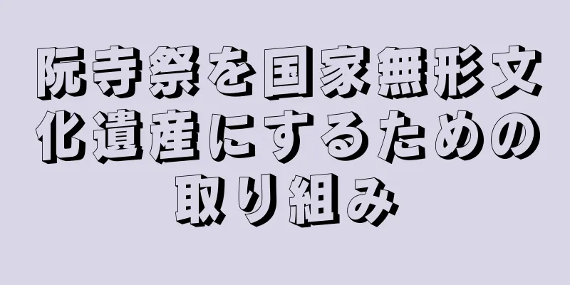 阮寺祭を国家無形文化遺産にするための取り組み