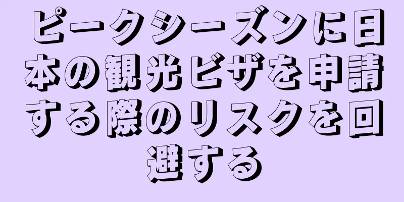 ピークシーズンに日本の観光ビザを申請する際のリスクを回避する