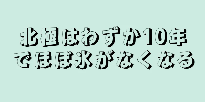 北極はわずか10年でほぼ氷がなくなる
