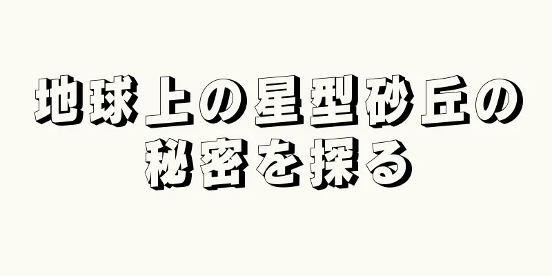地球上の星型砂丘の秘密を探る