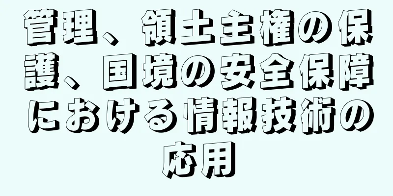 管理、領土主権の保護、国境の安全保障における情報技術の応用