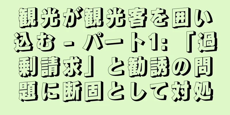 観光が観光客を囲い込む - パート1: 「過剰請求」と勧誘の問題に断固として対処