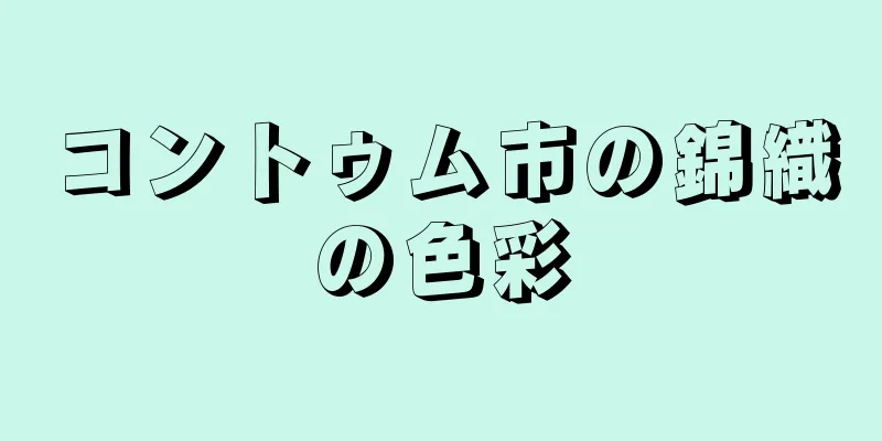 コントゥム市の錦織の色彩