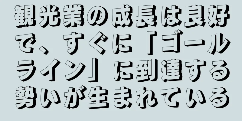 観光業の成長は良好で、すぐに「ゴールライン」に到達する勢いが生まれている