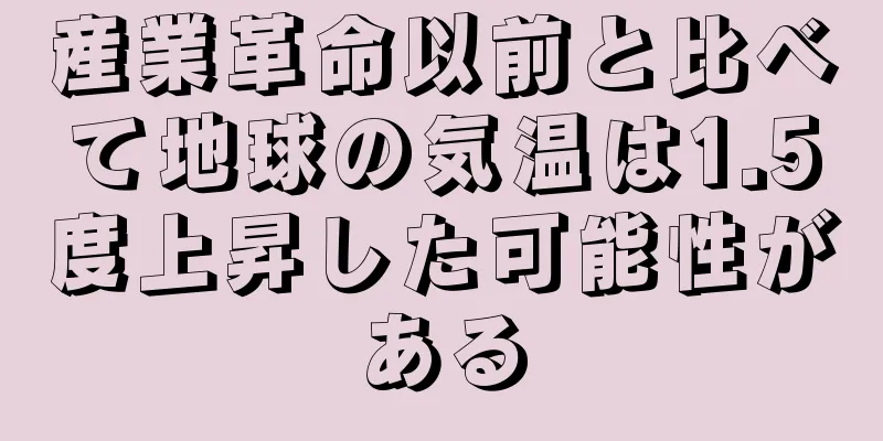 産業革命以前と比べて地球の気温は1.5度上昇した可能性がある