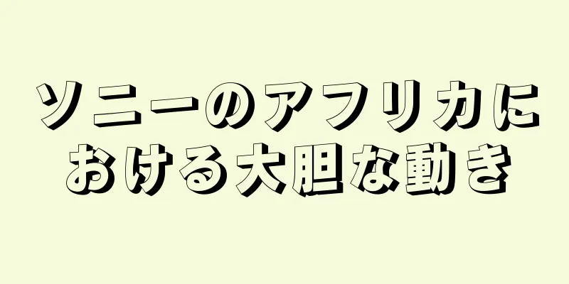 ソニーのアフリカにおける大胆な動き