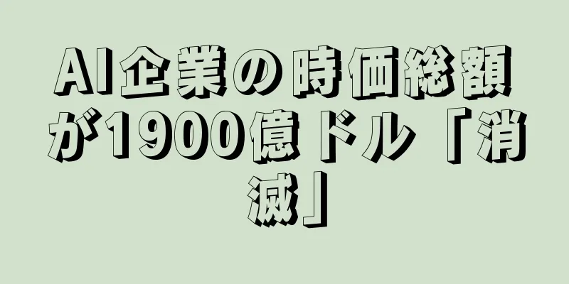 AI企業の時価総額が1900億ドル「消滅」