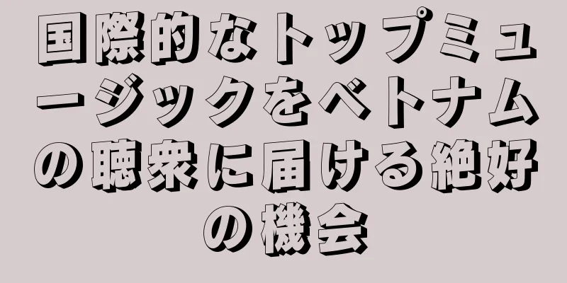 国際的なトップミュージックをベトナムの聴衆に届ける絶好の機会