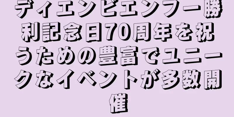 ディエンビエンフー勝利記念日70周年を祝うための豊富でユニークなイベントが多数開催