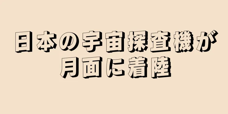 日本の宇宙探査機が月面に着陸
