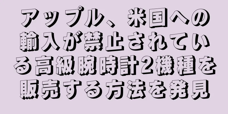 アップル、米国への輸入が禁止されている高級腕時計2機種を販売する方法を発見