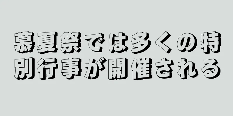 慕夏祭では多くの特別行事が開催される
