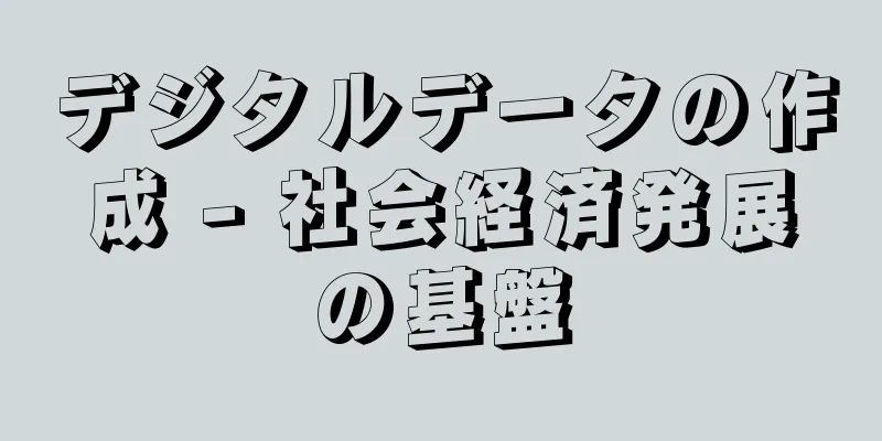 デジタルデータの作成 - 社会経済発展の基盤