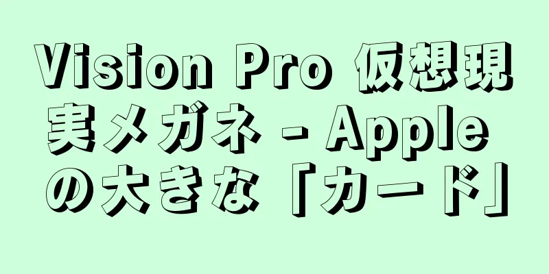 Vision Pro 仮想現実メガネ - Apple の大きな「カード」