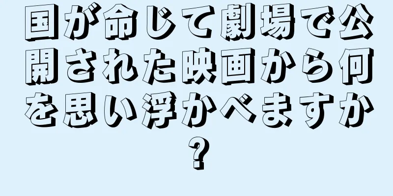 国が命じて劇場で公開された映画から何を思い浮かべますか?