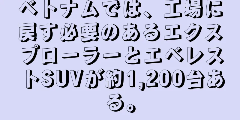 ベトナムでは、工場に戻す必要のあるエクスプローラーとエベレストSUVが約1,200台ある。