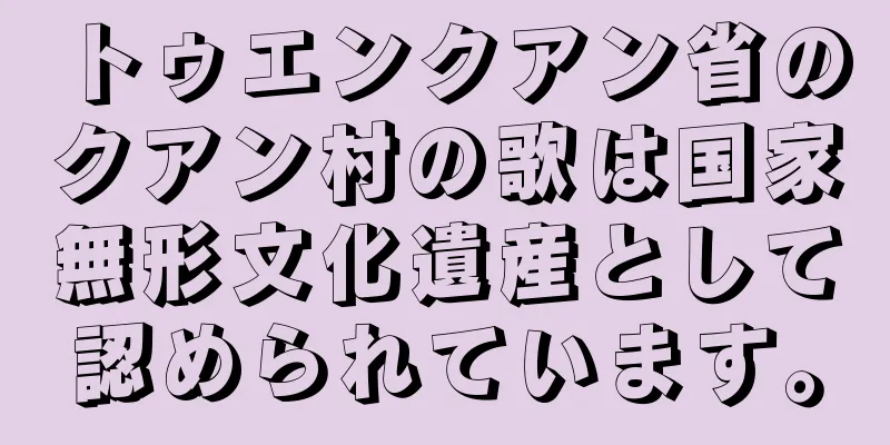 トゥエンクアン省のクアン村の歌は国家無形文化遺産として認められています。