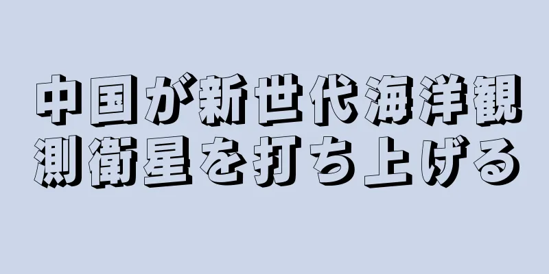 中国が新世代海洋観測衛星を打ち上げる