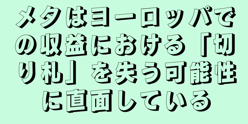 メタはヨーロッパでの収益における「切り札」を失う可能性に直面している