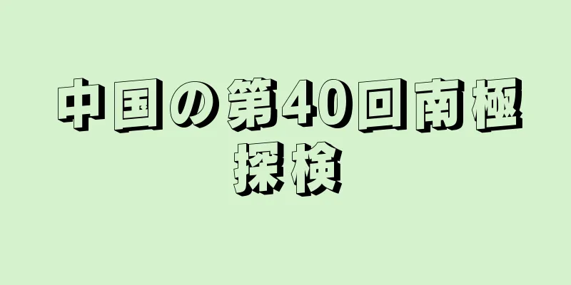 中国の第40回南極探検
