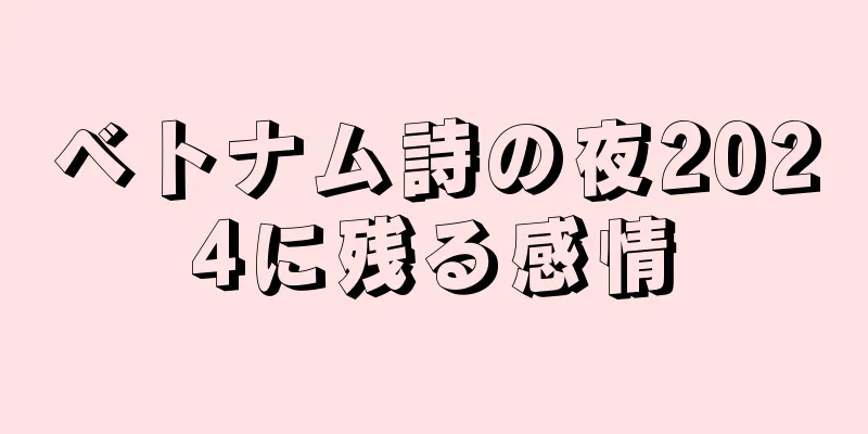 ベトナム詩の夜2024に残る感情