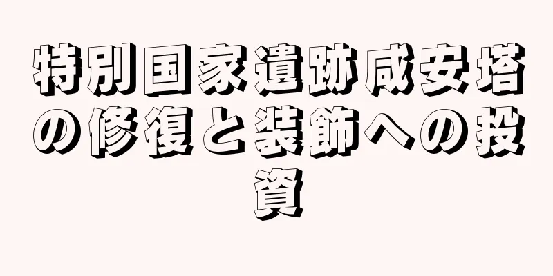 特別国家遺跡咸安塔の修復と装飾への投資