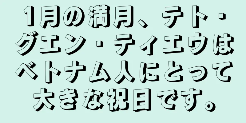 1月の満月、テト・グエン・ティエウはベトナム人にとって大きな祝日です。