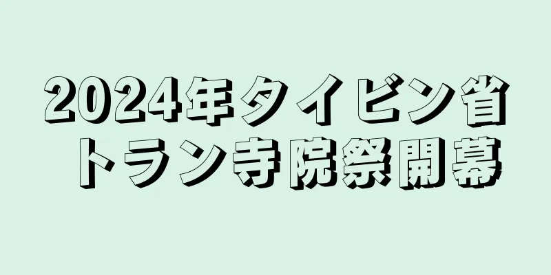 2024年タイビン省トラン寺院祭開幕