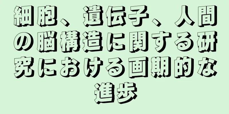 細胞、遺伝子、人間の脳構造に関する研究における画期的な進歩