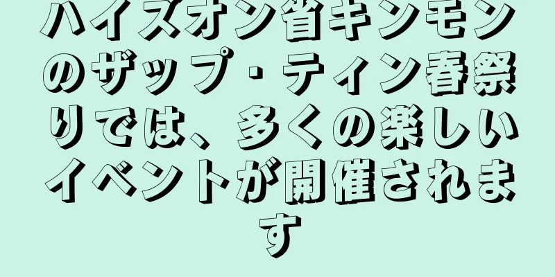 ハイズオン省キンモンのザップ・ティン春祭りでは、多くの楽しいイベントが開催されます