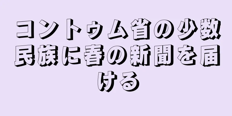 コントゥム省の少数民族に春の新聞を届ける