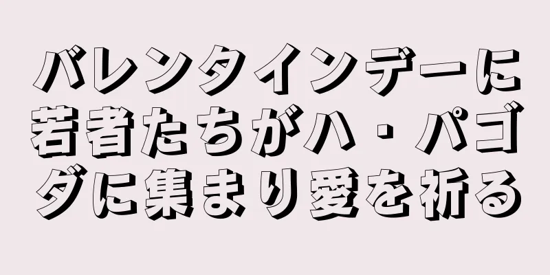 バレンタインデーに若者たちがハ・パゴダに集まり愛を祈る