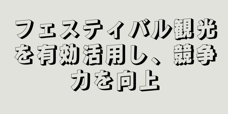 フェスティバル観光を有効活用し、競争力を向上