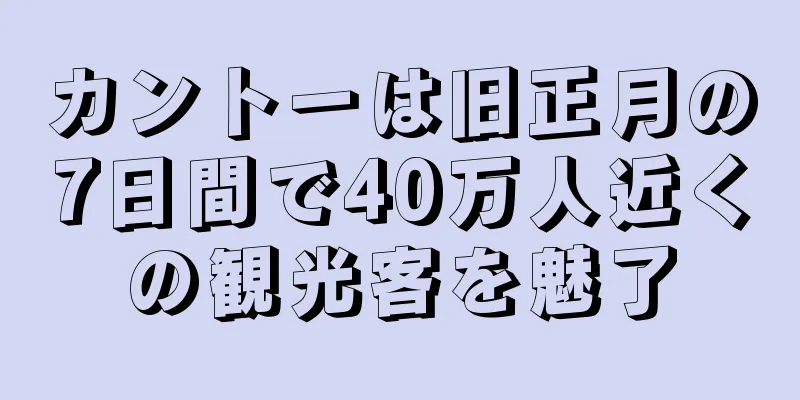 カントーは旧正月の7日間で40万人近くの観光客を魅了