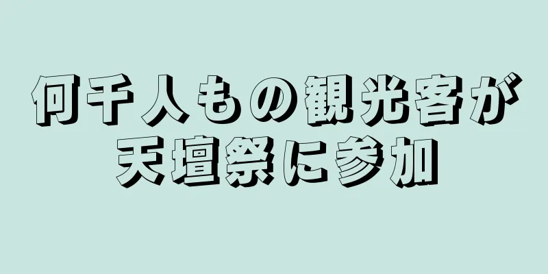 何千人もの観光客が天壇祭に参加