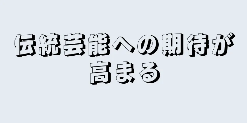 伝統芸能への期待が高まる