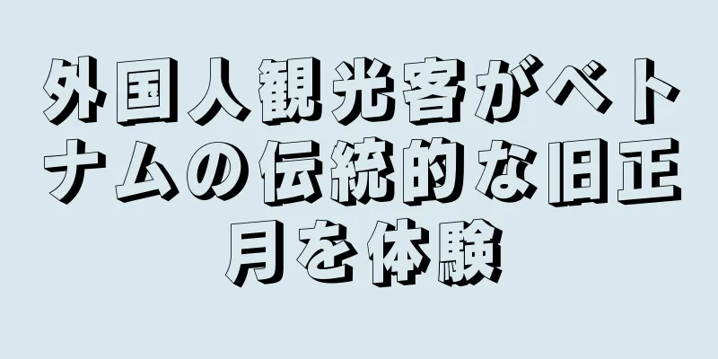 外国人観光客がベトナムの伝統的な旧正月を体験