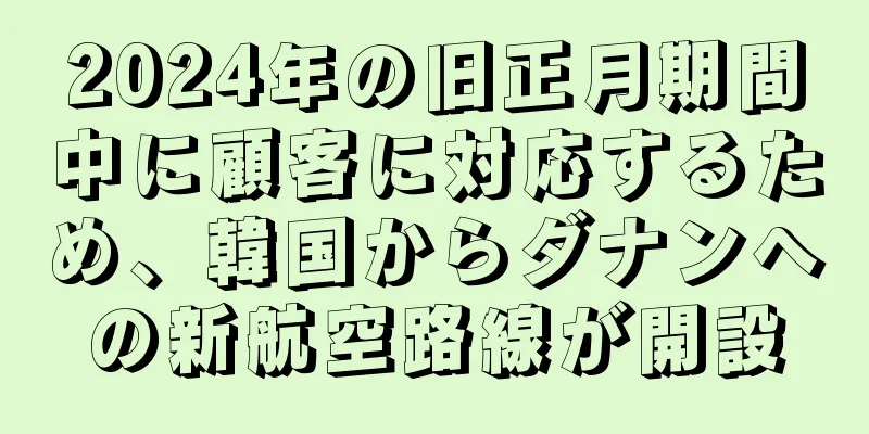 2024年の旧正月期間中に顧客に対応するため、韓国からダナンへの新航空路線が開設