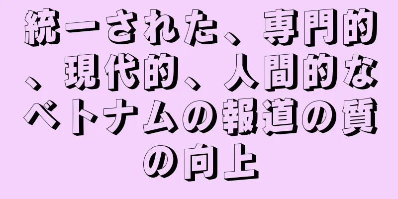統一された、専門的、現代的、人間的なベトナムの報道の質の向上