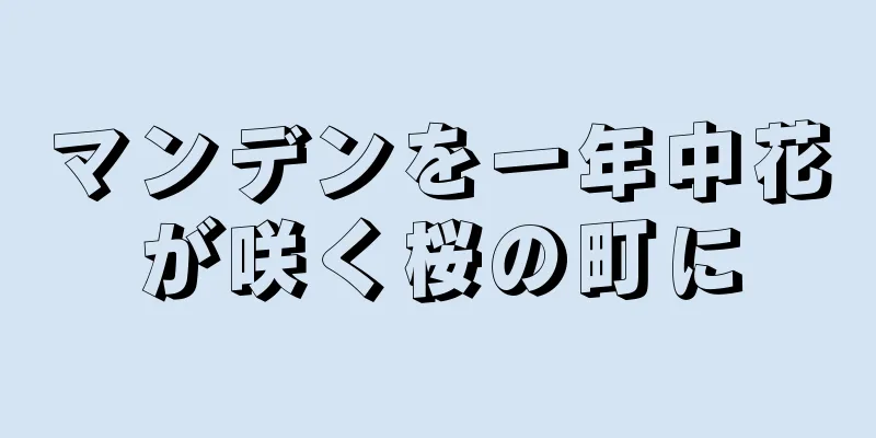 マンデンを一年中花が咲く桜の町に